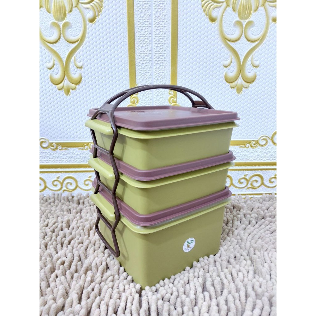 Rantang hokaido NP coklat DK 3 susun