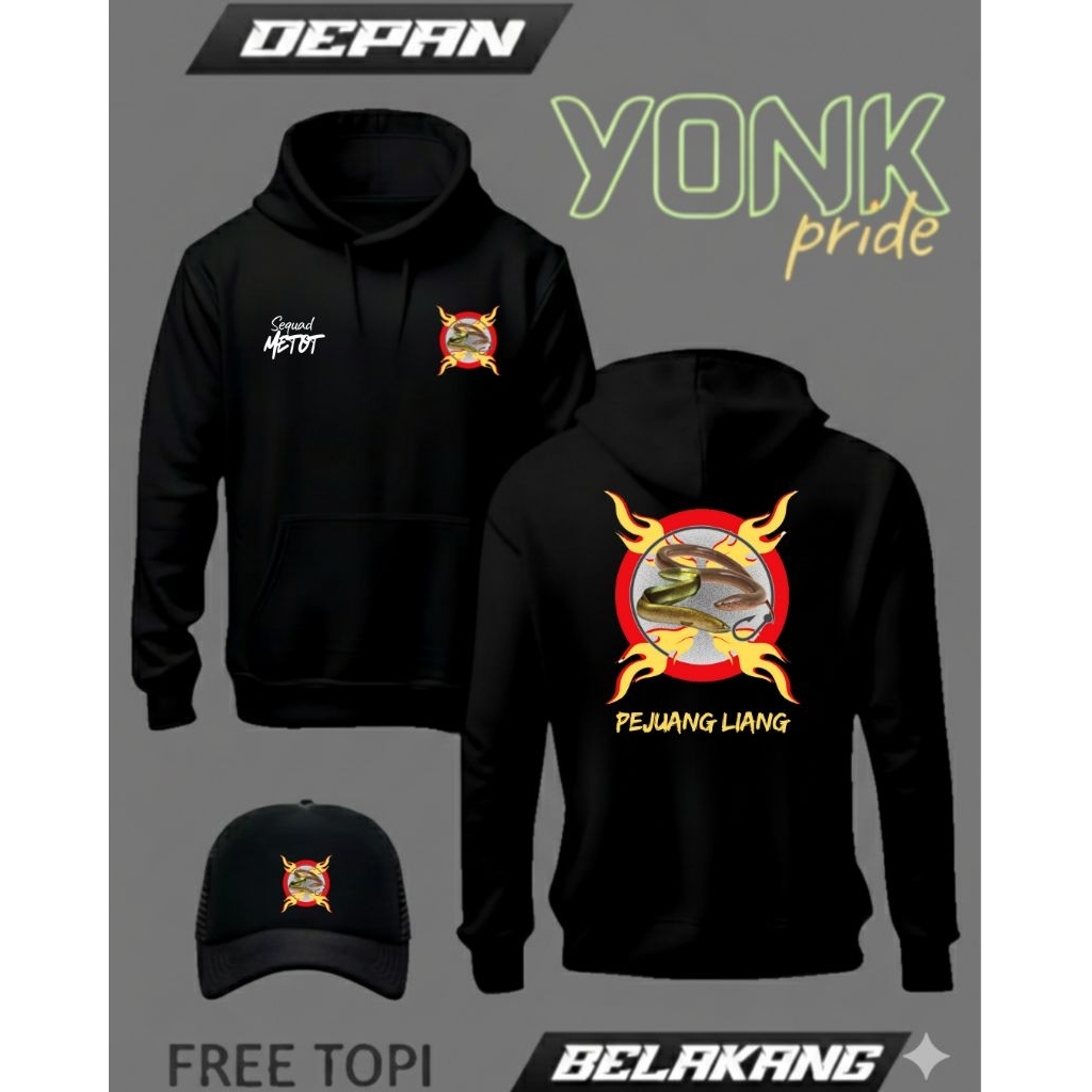 SWEATER KOMUNITAS MANCING BELUT FREE TOPI