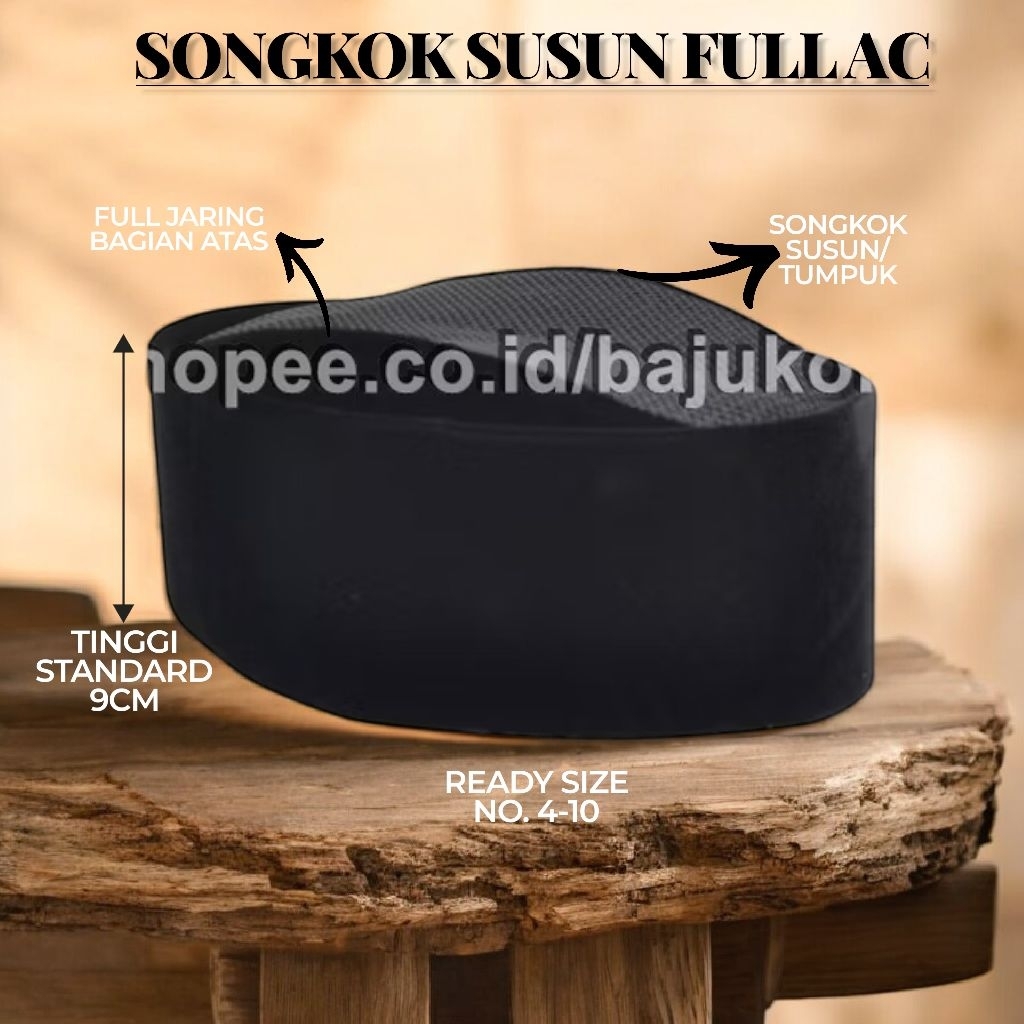 Songkok Kopiah Susun Full AC Peci Susun Model Full Jaring Atas