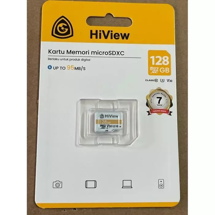 HiView MicroSD card Class 10 - 128GB memory card kartu memori kamera cctv