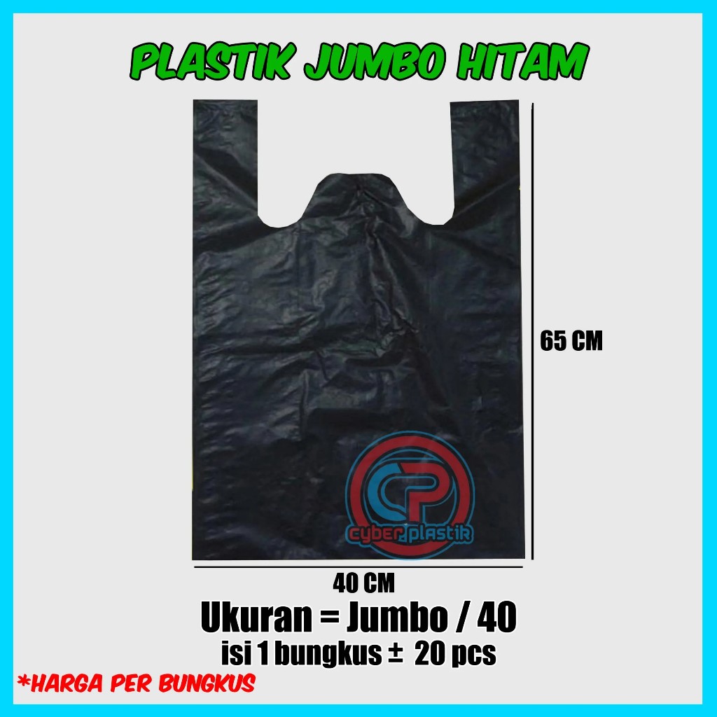 Plastik Kresek Jumbo Hitam Tebal Ukuran 40