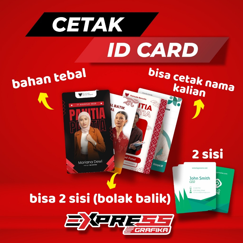 [CUSTOM] Cetak ID Card Print UV - Karyawan, Panitia, Member Card