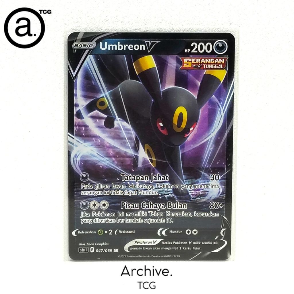 Umbreon V (047/069) Pokemon Indonesia ~ Para Eevee Pahlawan S6A