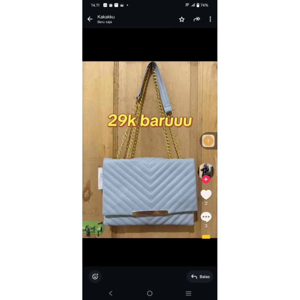 tas wanita warna biru