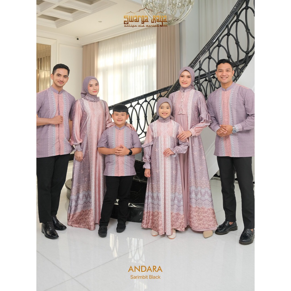 Skyshop Hijab Dress Andara Style 1 dual layer Series Raya Terbaru By Zalifa Bahan High Quality Silk 