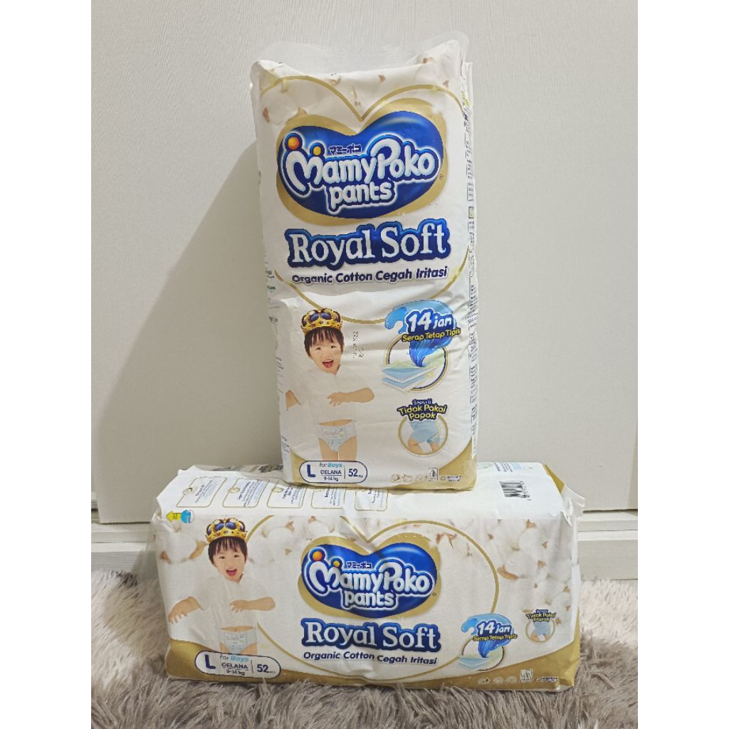 MamyPoko Royal Soft Pants for Boys size L isi 52 Pcs