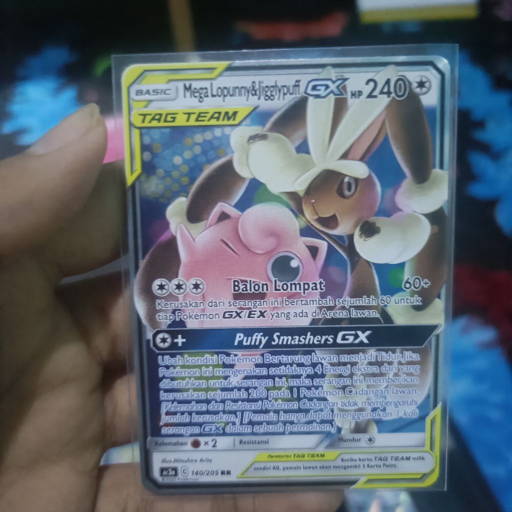 Mega lopunny Dan Jigglypuff GX Tagteam RR Pokemon Indonesia