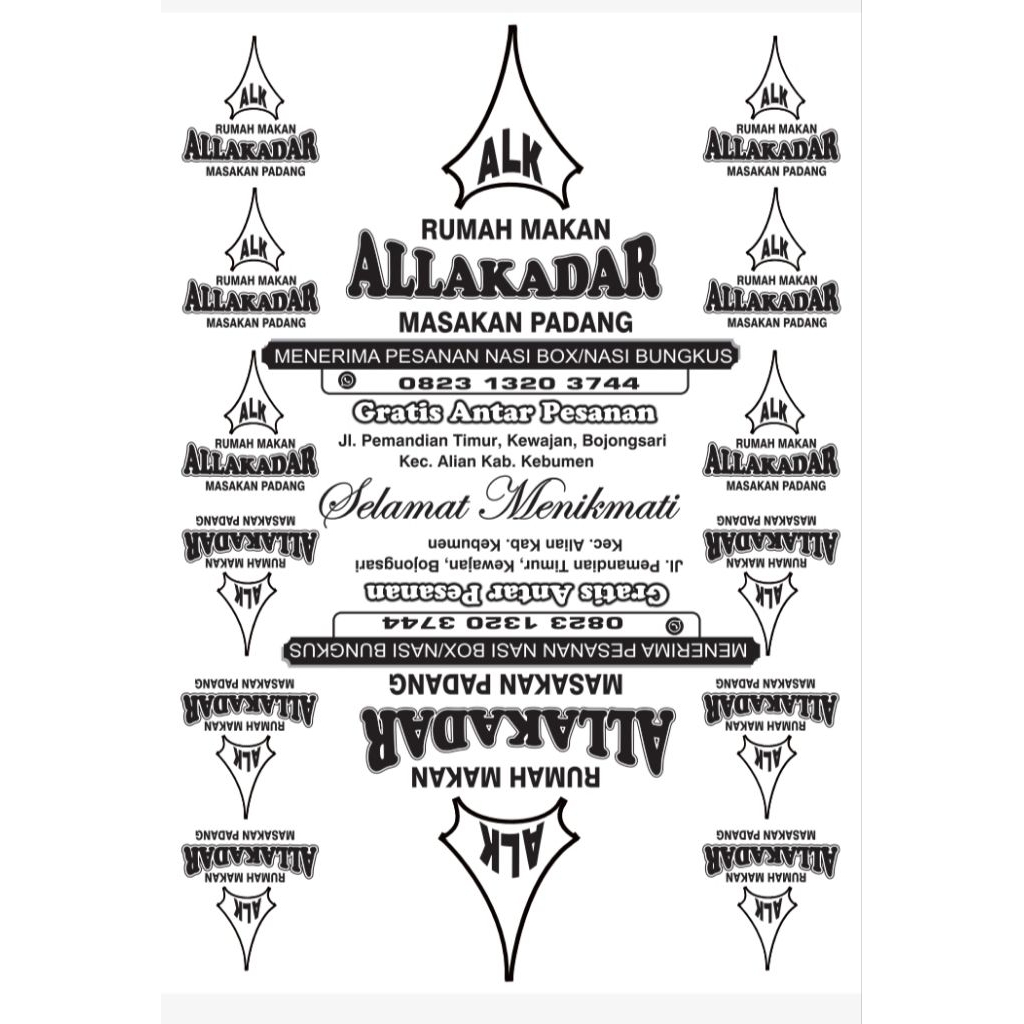 kertas bungkus nasi padang