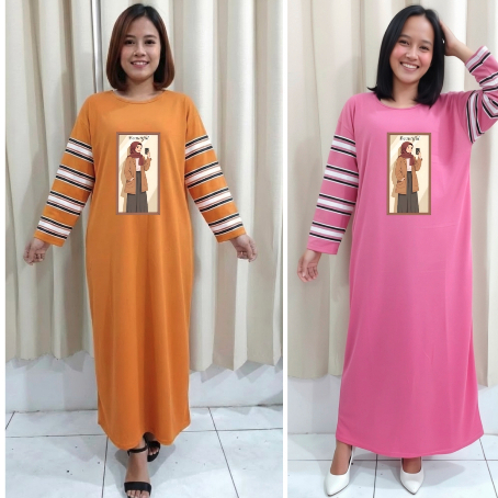 Gamis wanita Dewasa BEAUTIFUL lengan baju panjang pakaian wanita kaos