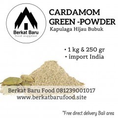 Green Cardamom Powder 250 gr / Kapulaga Hijau Bubuk / Cardamom Green Pods