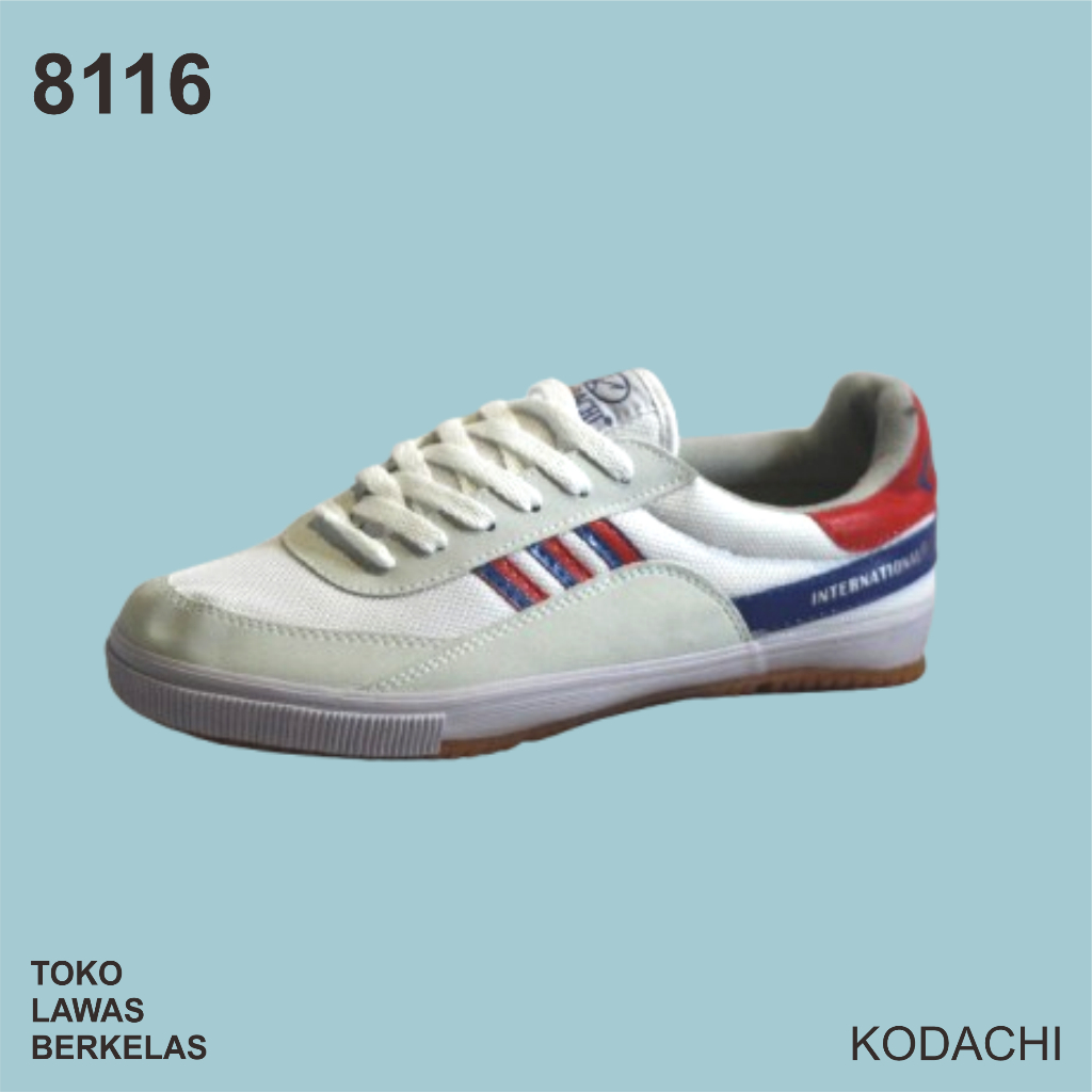 Sepatu Kodachi 8116  Merah Biru 8116  Red Blue Kodachi 8116 Badminton Oldskool Toko Lawas Berkelas