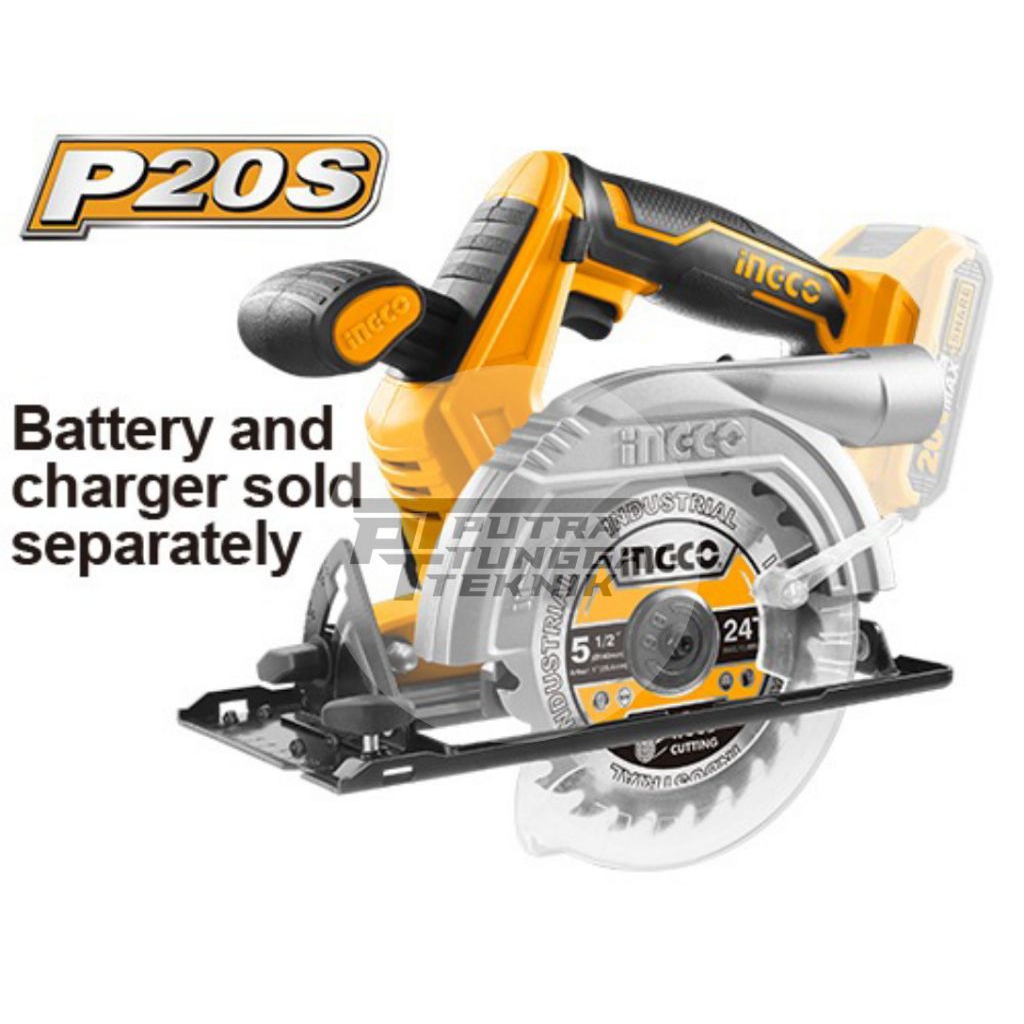 CIRCULAR SAW CORDLESS 6"INCH INGCO CSLI1401 MESIN SIRKEL BATRE