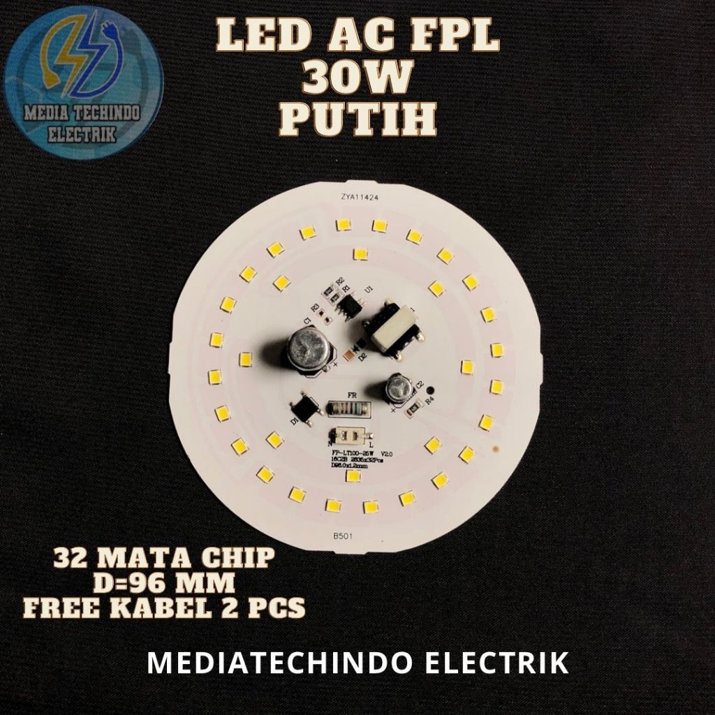 Mesin Lampu Pcba LED AC 30Watt.. Modul led. LED AC. Pcb Aluminium. sparepart LED.