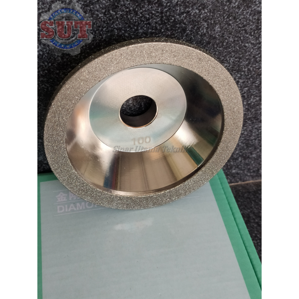Gerinda Diamond Mangkok CBN Diamond Wheel | Batu Asah Endmill Bor - #100