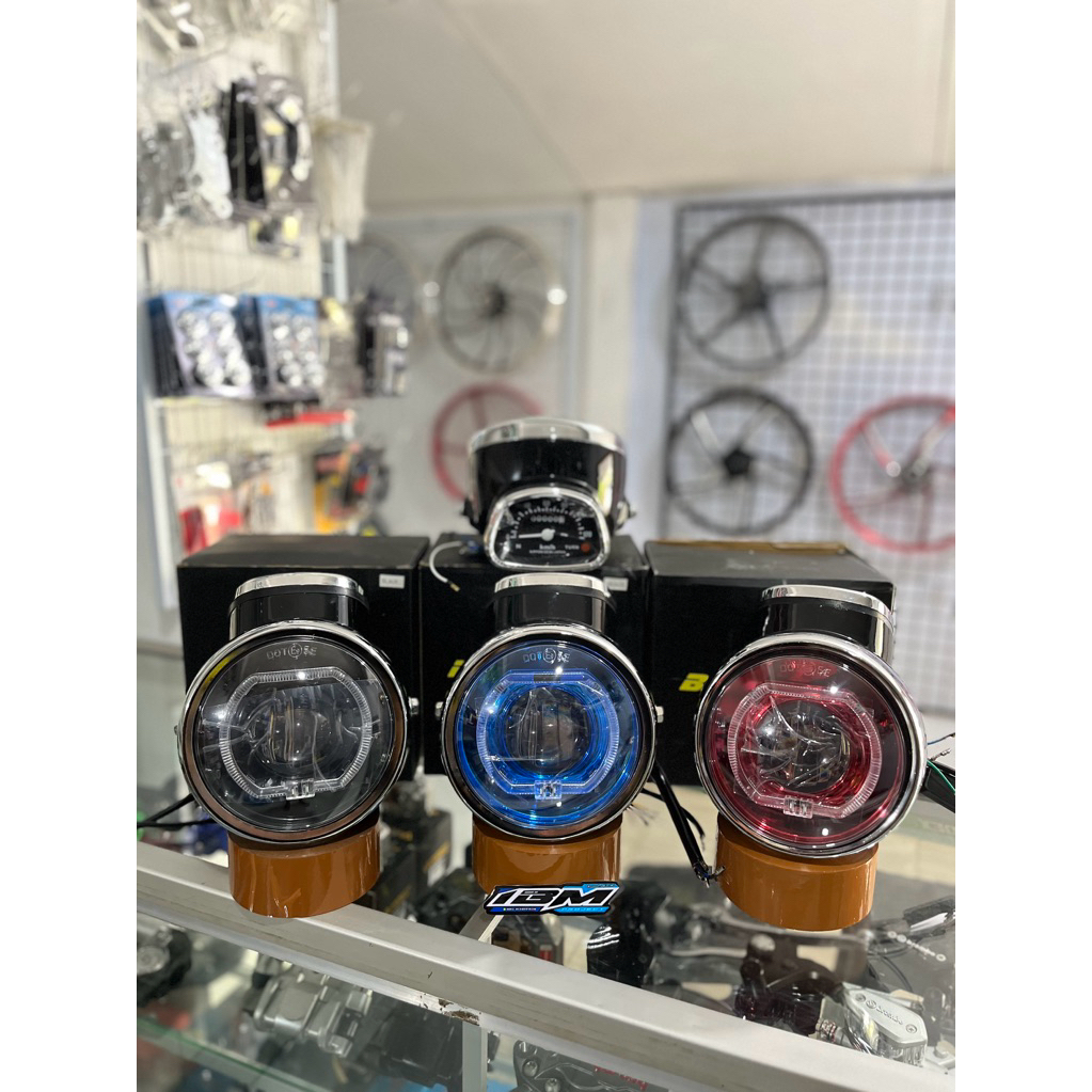 LAMPU DEPAN BILED BILET SET BATOK CD CD90 DAN SPEEDOMETER IMPORT DAY CB GL100,BATOK CD CD90 SET BILE