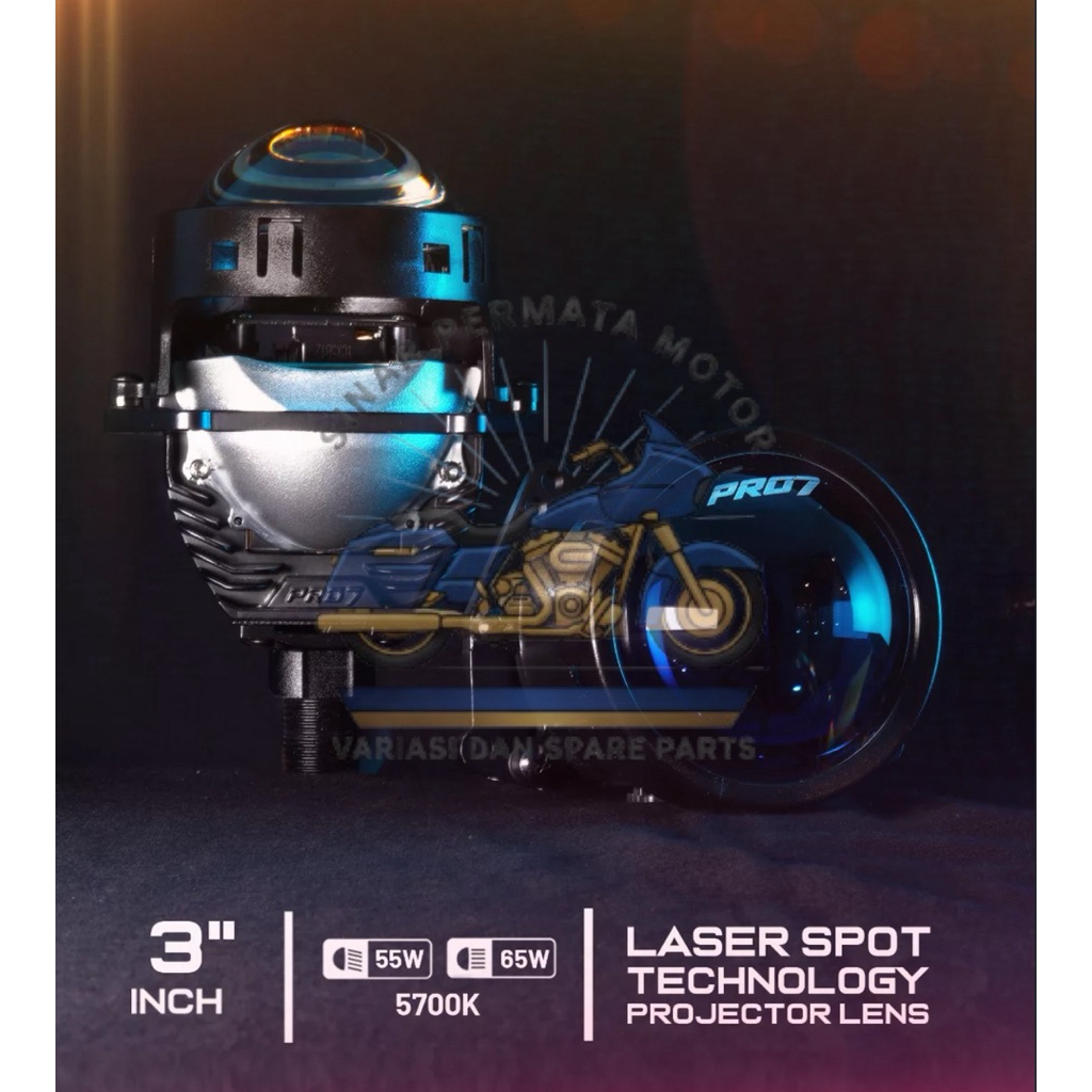 PRO7 P730RV P.730 RV REVOLUTION BILED PROJECTOR HEADLAMP 55/65 WATT BLUE LENS PNP H4