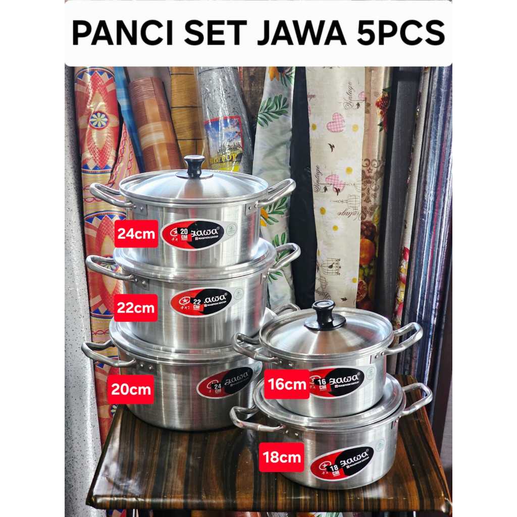 PANCI SET ALUMINIUM JAWA 5PCS