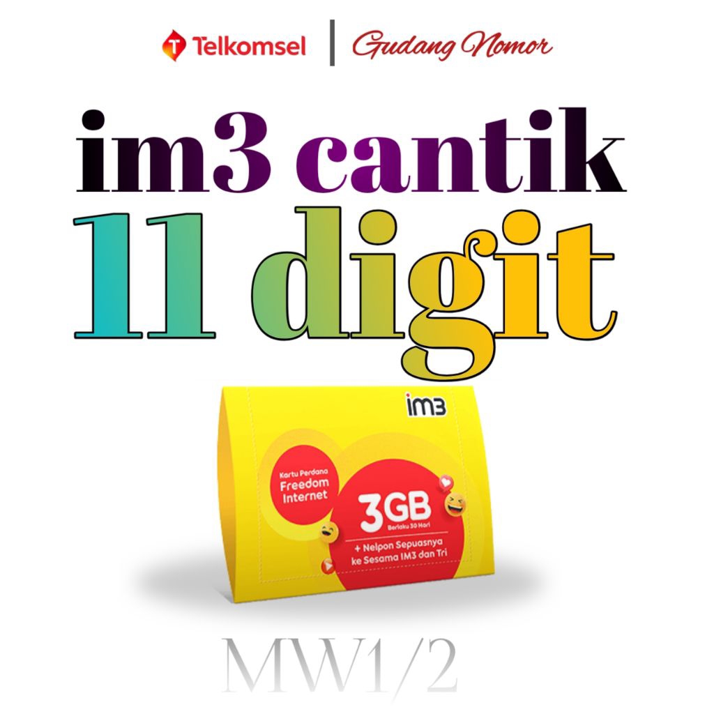 Nomor Cantik Indosat IM3 Seri 11 Digit dan 12 Digit 777 Seri Urut 6789 Kartu Perdana Nomer Cantik Im