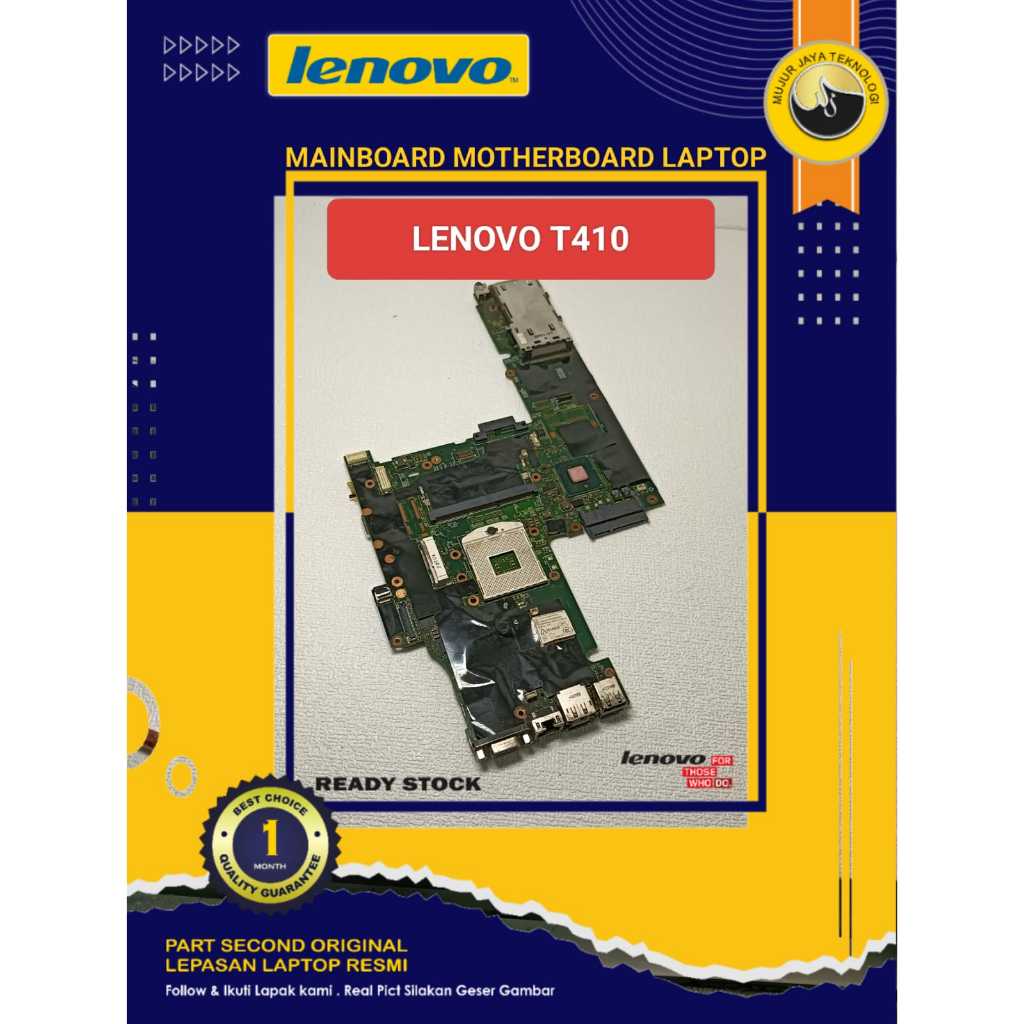 Mainboard Motherboard Mesin Laptop LENOVO THINKPAD T410 48.4FZ16.021 MBRSKLNV13 NORMAL GARANSI