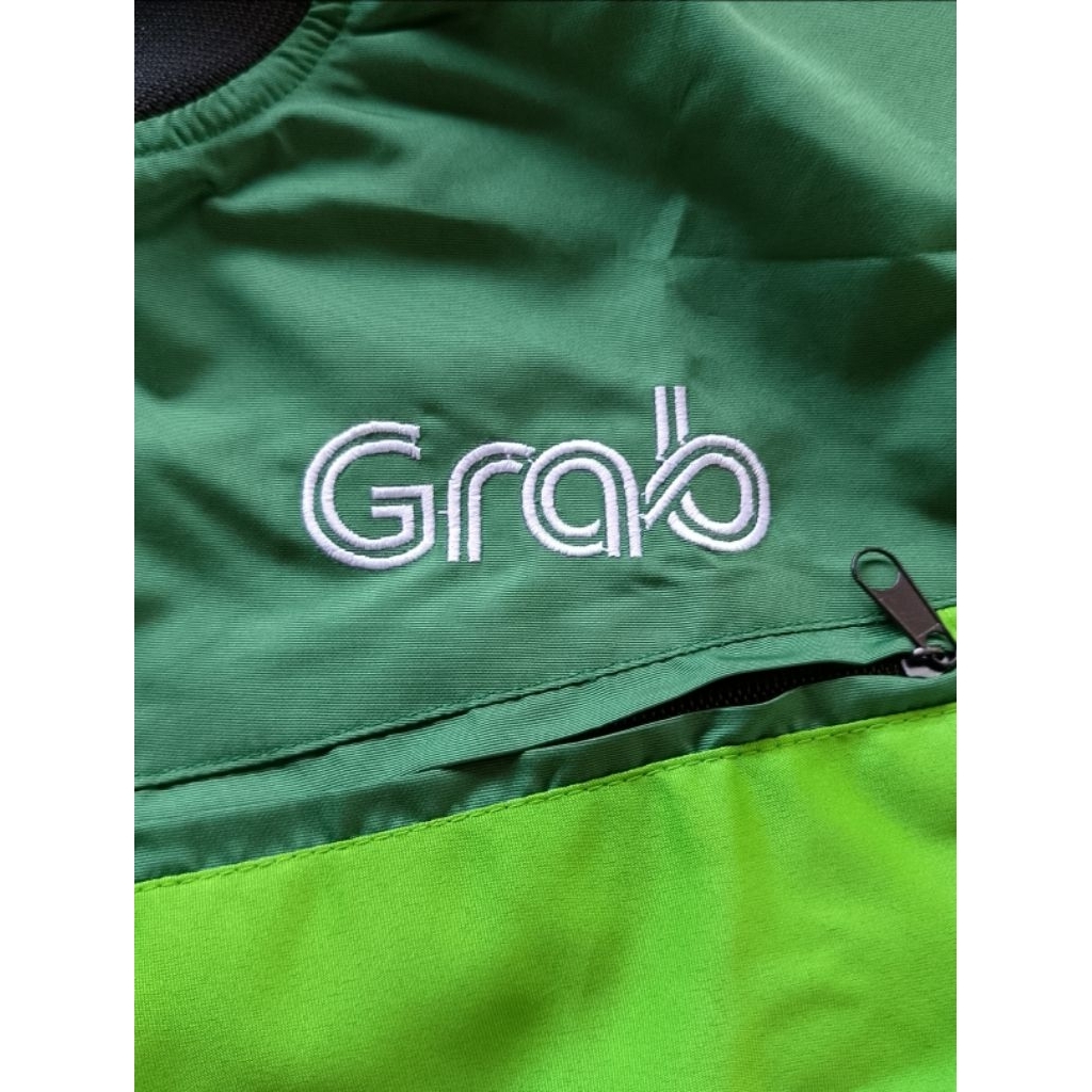 Jaket Bomber Ojol Grab, Jaket Ojek Online Waterproof Bordir