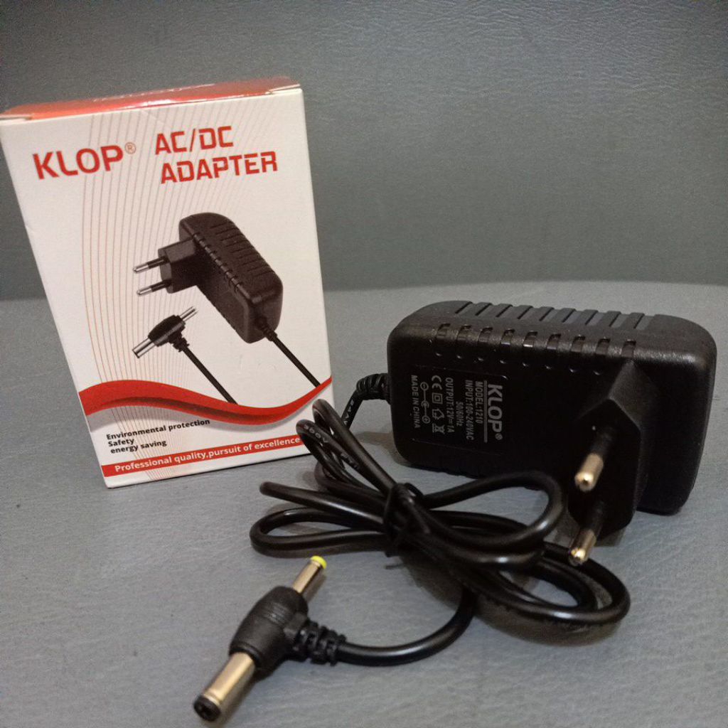 Adaptor 12v 1A Klop dos merah