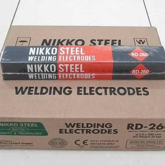 KAWAT LAS RD 260 2.6 MM [1KG] PAKAN LAS RD 260 ELEKTRODA LAS LISTRIK RD 260 NIKKO STEEL