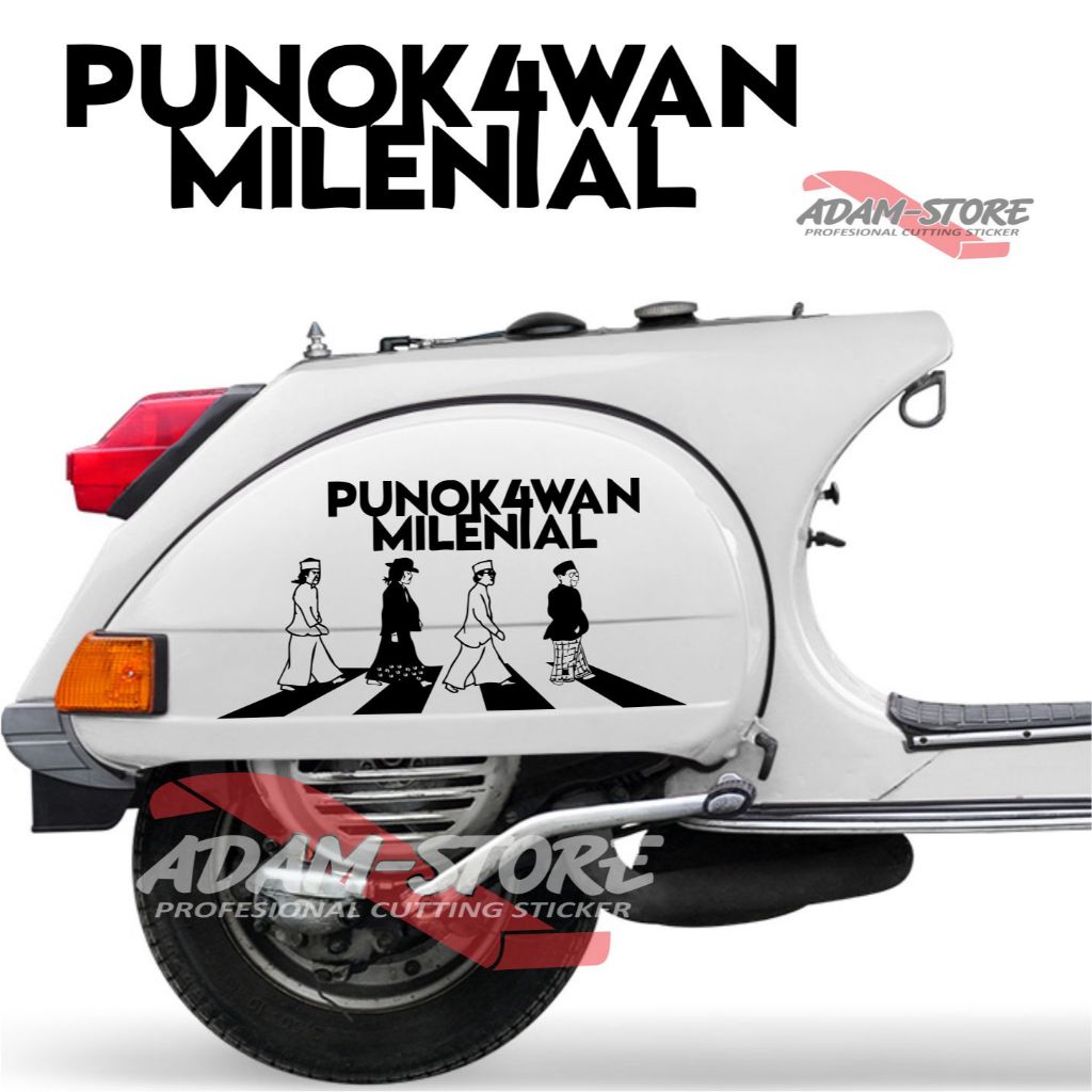 Sticker PunoKawan Milenial Sticker Motor Vespa Px Sticker Vespa Px - VK3