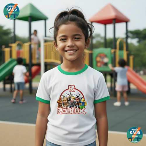 KAOS ANAK MINECRAFT  ROBLOX SUPER MARIO pabrik kaos comal