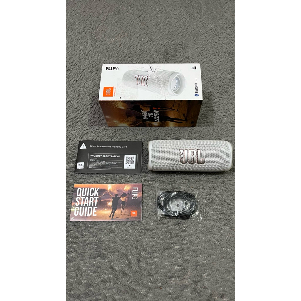 JBL Flip 6 White Fullset Original