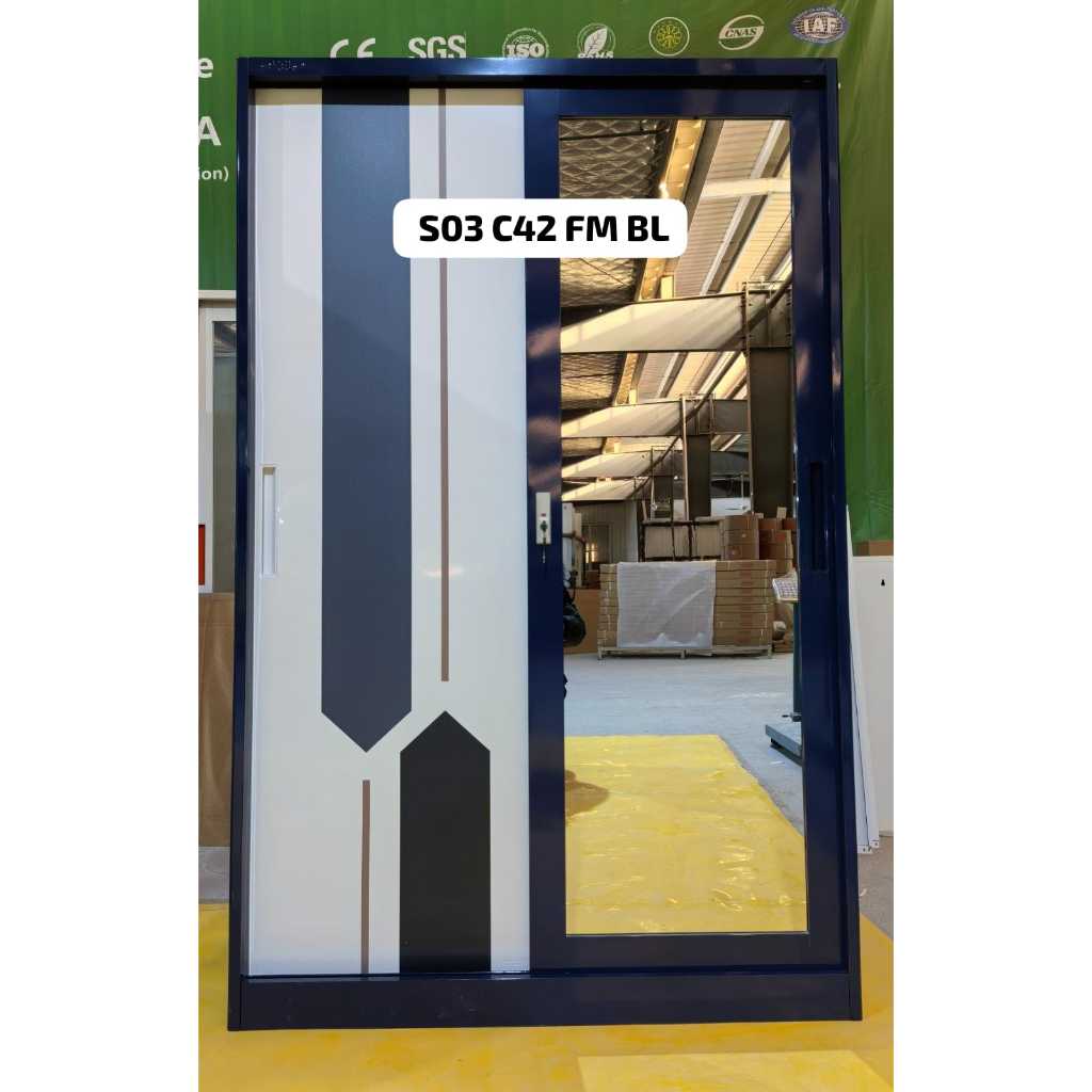 Lemari Pakaian 2 Pintu Sleding Jumbo Besi / Lemari Baju 2 Pintu Sleding Jumbo Besi Importa Type Uk 1