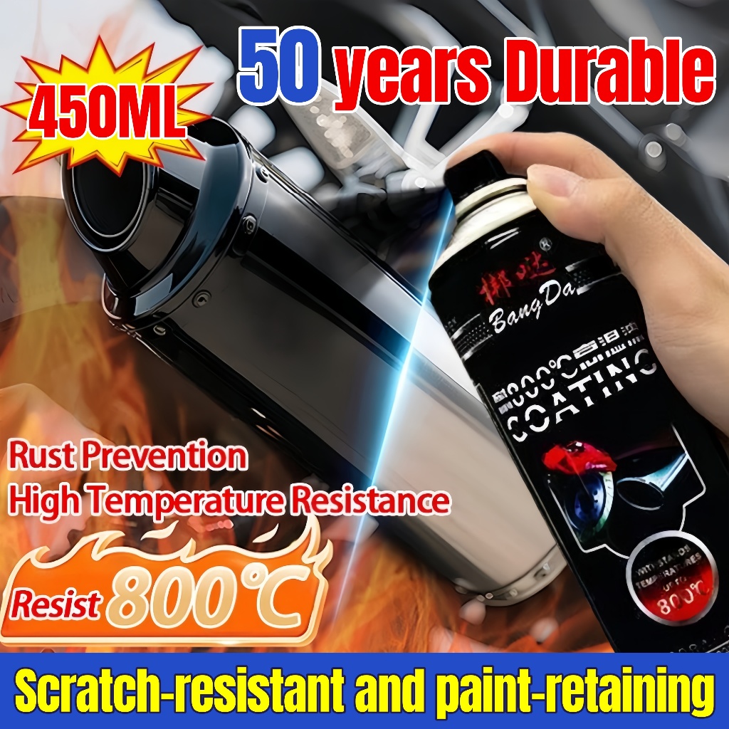 Cat knalpot mesin motor pilox anti karat dan panas semprot hitam mengkilap/Merah/Kuning/Biru/perak