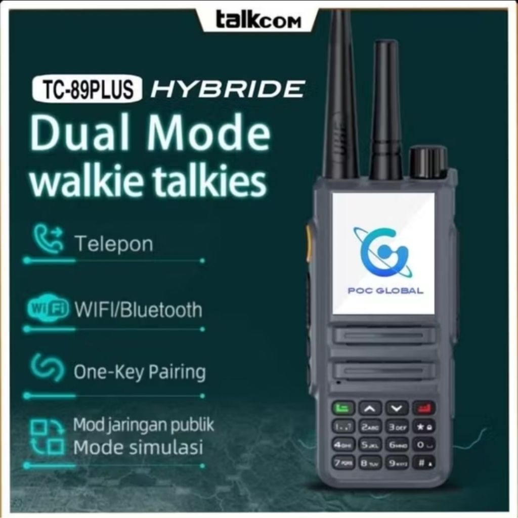 HT POC ( ZELLO  ) HYBRIDE POC + ANALOG TC 89 PLUS VHF 136 - 174 MHZ WIFI 4G LTE ANDROID