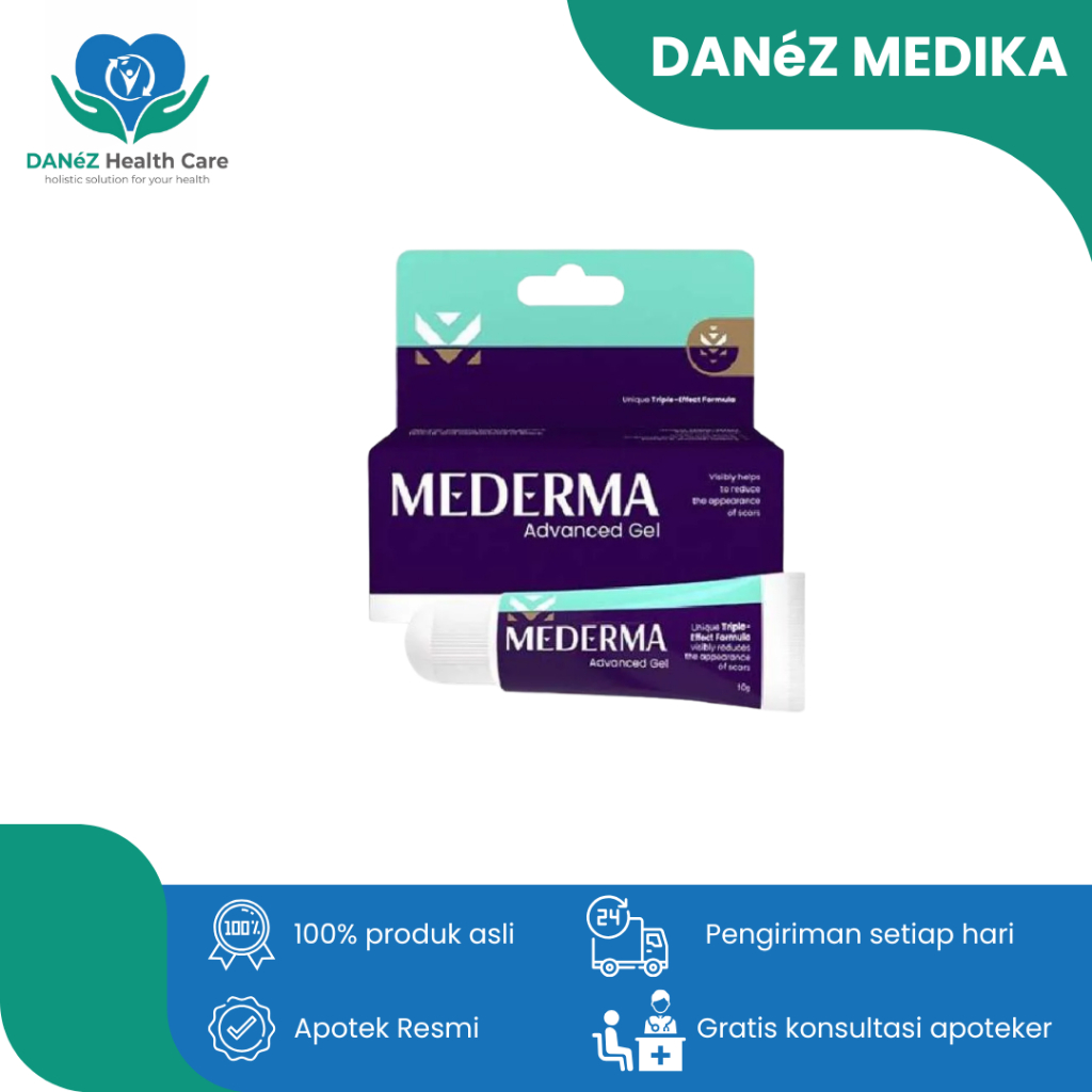MEDERMA GEL 10GR UNTUK MENYAMARKAN BEKAS LUKA DAN KELOID