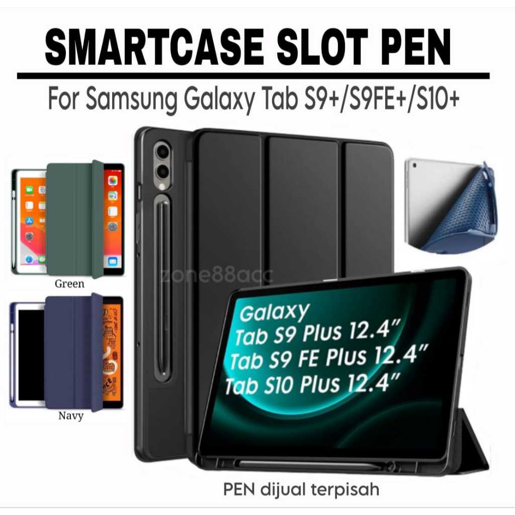 Smartcase Slot Pen Samsung Tab S9+/S10+/S9FE+  softcase Samsung Tab S9 fe plus  Case Samsung Tab S9 
