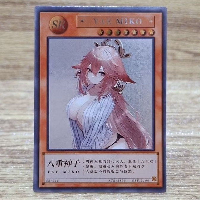 Kartu CCG Goddess Genshin Impact Yae Miko SR