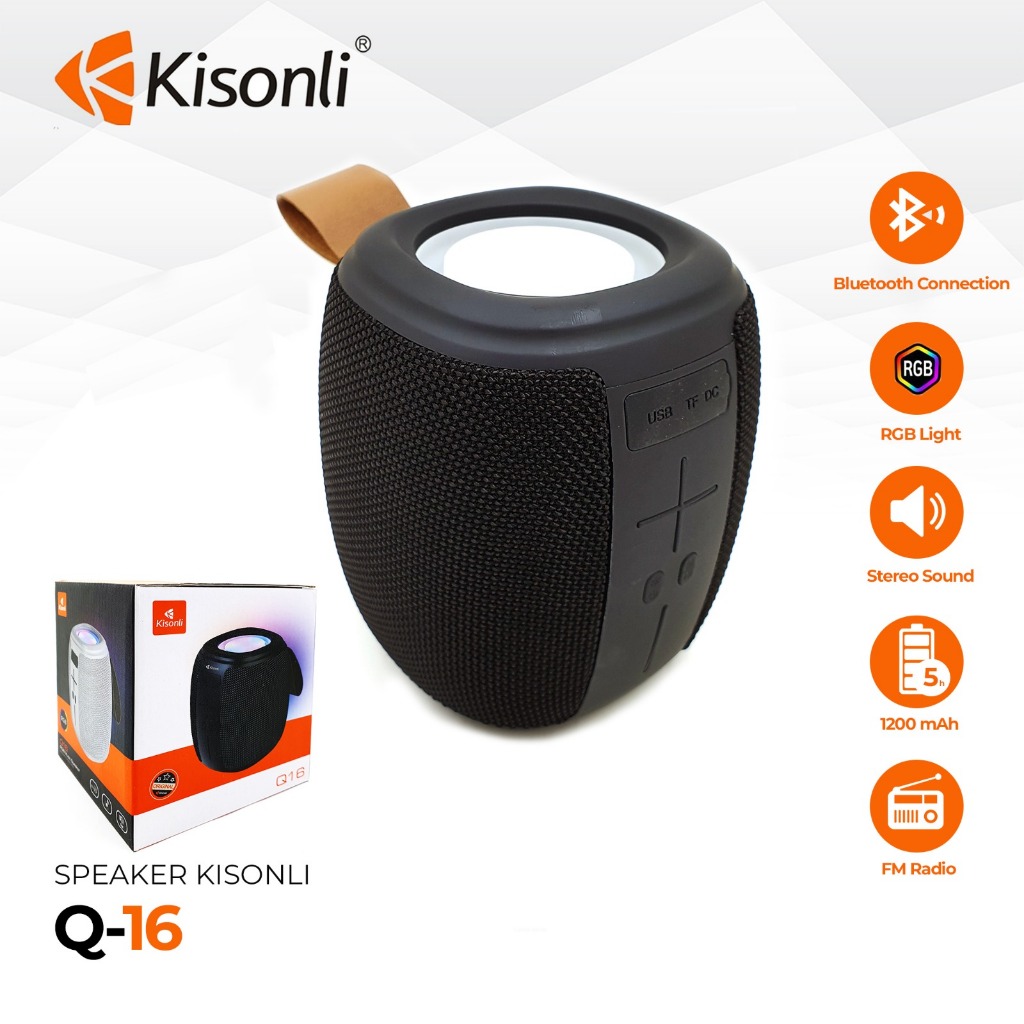 Kisonli Q16 Speaker Bluetooth Wireless Portable