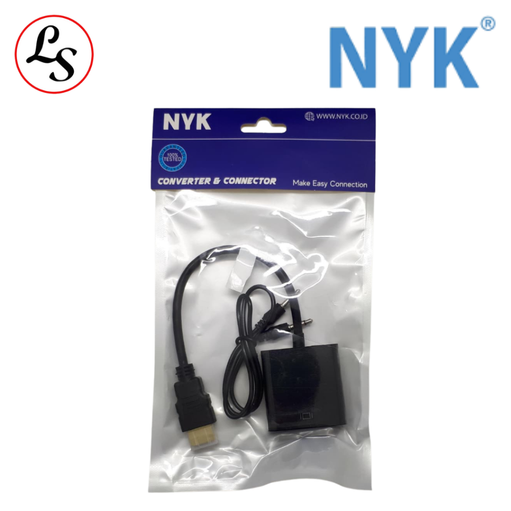 NYK CONVERTER HDMI to VGA Audio 1080P FHD