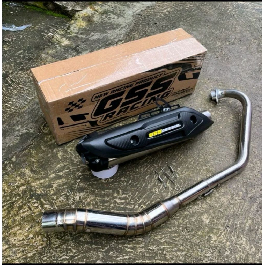ORIGINAL GSS KNALPOT STANDAR RACING VIKSEN ,FU,CB,VERZA,MX,MX KING,MEGAPRO,CBR,TANDER,R15  untuk mot