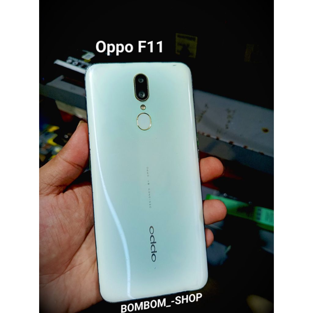 Oppo F11 Ram 6/128 hp second hp normal layak pake minus sidik jari of