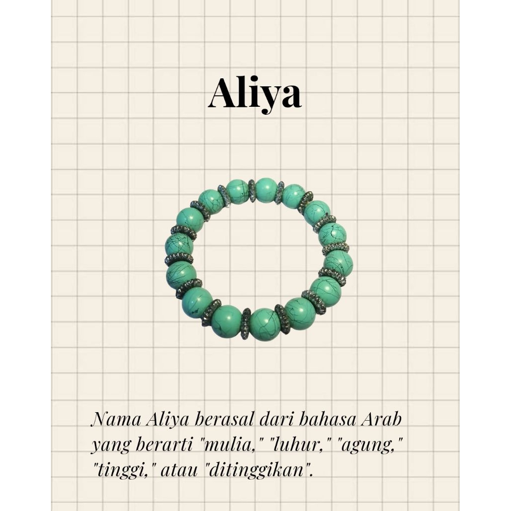 Gelang Manik Batu Pirus Vintage Retro