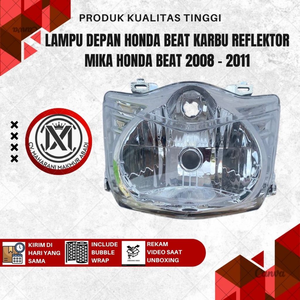 WIN - LAMPU DEPAN REFLEKTOR MOTOR HONDA BEAT KARBU/HONDA BEAT KECIL 2008 2009 2010 2011