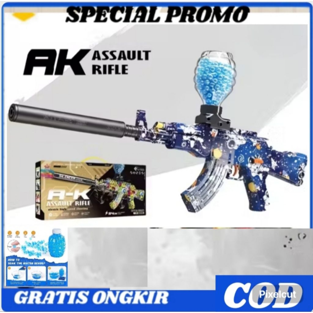 Mainan Anak Luar Ruangan Water Gell Eletrick ABS SNI/MAINAN PISTOL PISTOLAN TEMBAK TEMBAKAN  ANAK LA