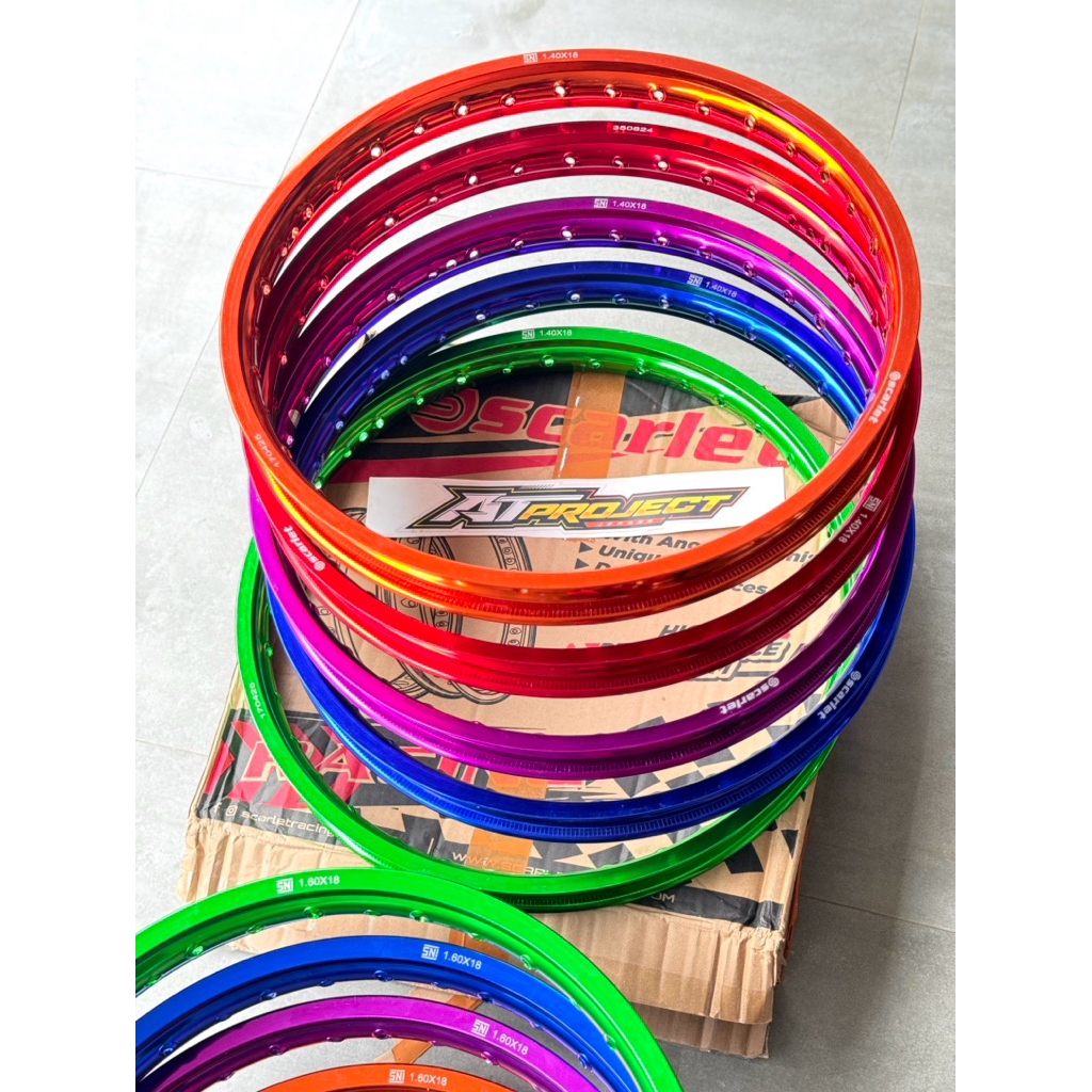 VELG RING 18 AG STYLE SCARLET WM VROSSI 160 & 140