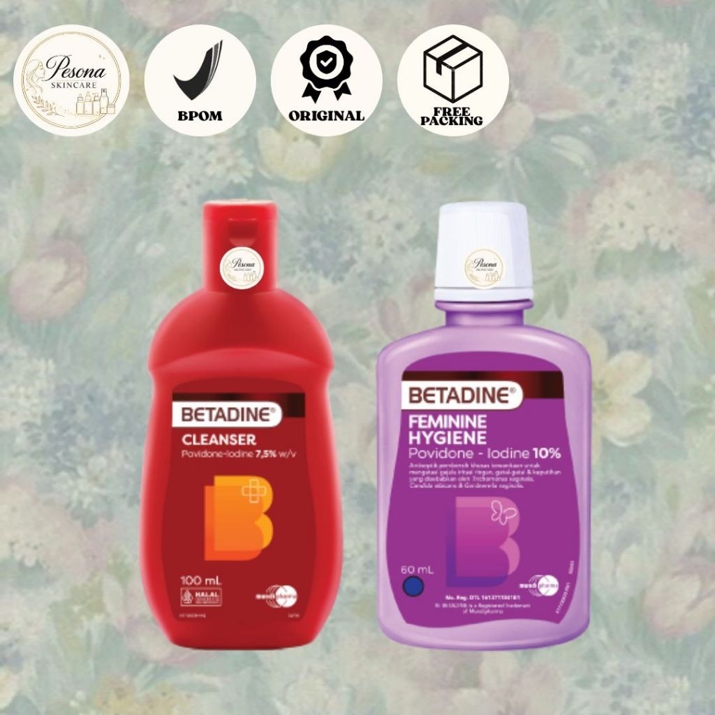 READY SIAP KIRIM Betadine Feminine Hygiene 60 ml | Betadine Antiseptik Skin Cleanser 100 ml