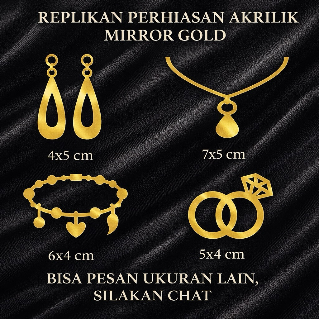 replika perhiasan , replika mahar akrilik, Replika perhiasan untuk mahar akrilik