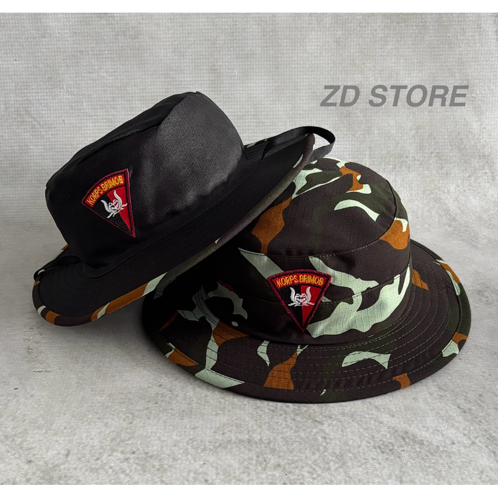 Topi Rimba Loreng Hitam Brimob