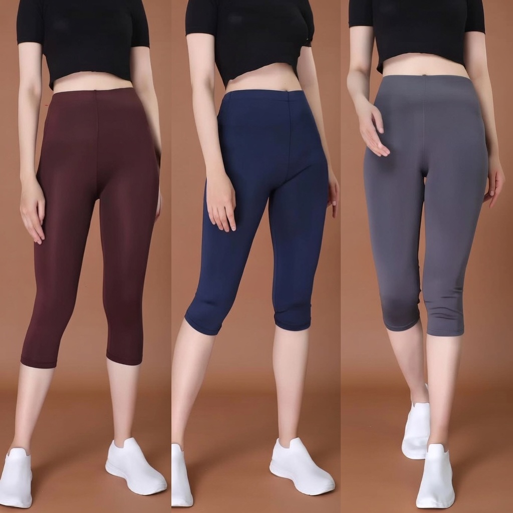Legging Wanita 7/8 Bahan Kaos | Premium Quality