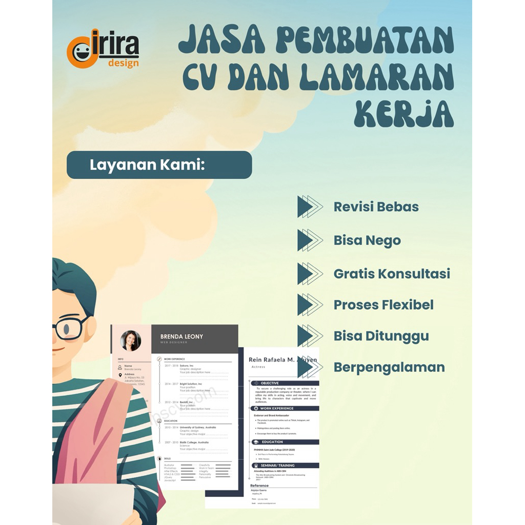 JASA PEMBUATAN CV | DESAIN CV | SURAT LAMARAN KERJA | LAMARAN KERJA | EDIT FOTO