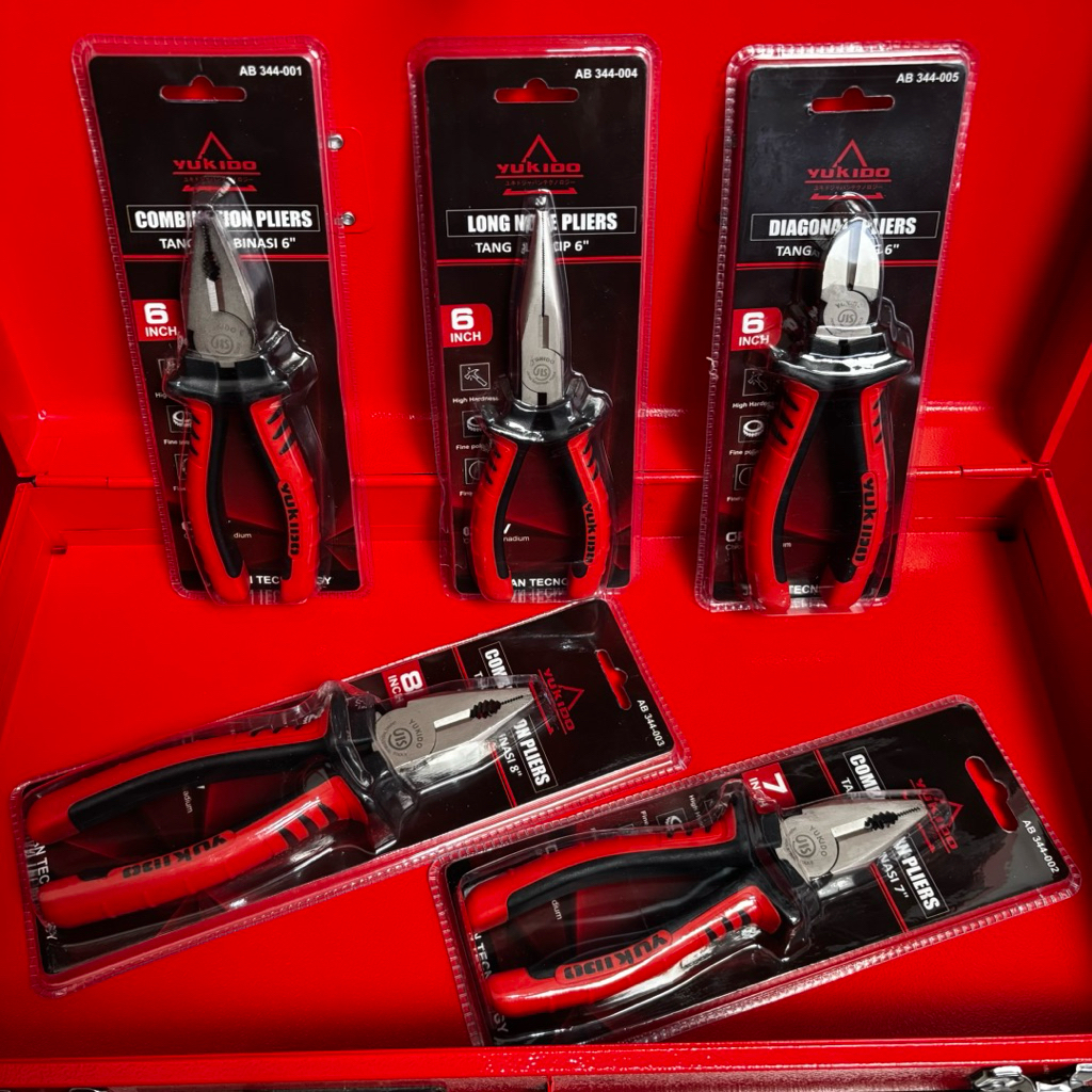 YUKIDO Tang set tang kombinasi 6" tang potong 6" tang lancip 6" Tang Kombinasi 7" Tang Kombinasi 8"