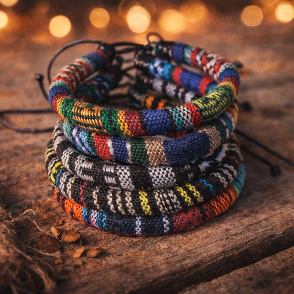 Gelang pria wanita keren Gelang tenun etnik lombok / gelang sade / gelang rajut